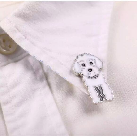 Bichon Frise Dog Enamel Pins 014 - Picture 3 of 3